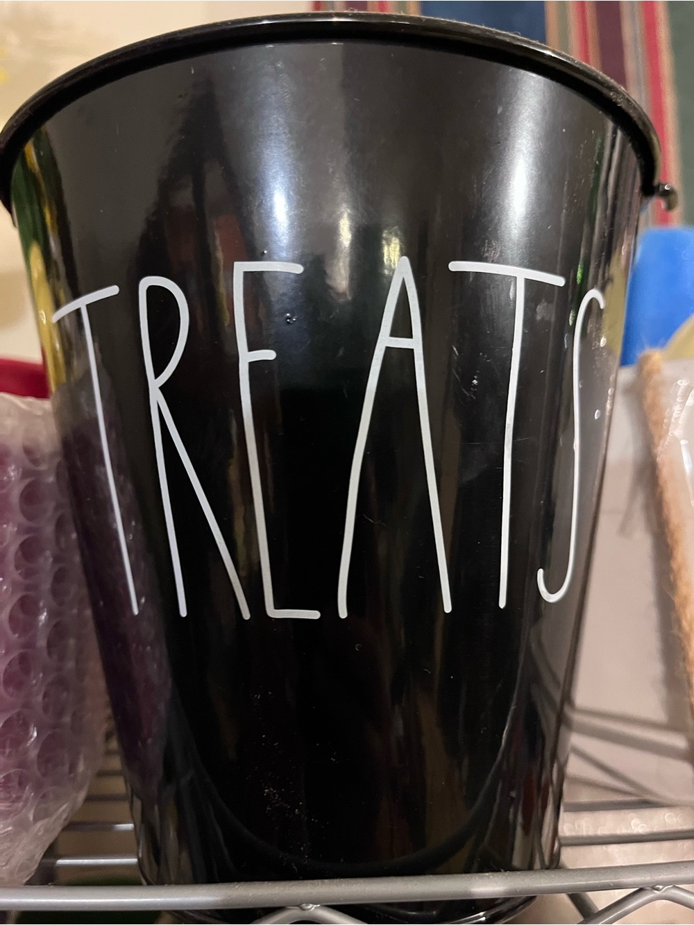Rae Dunn - HTF "TREATS" Bucket with White Lettering